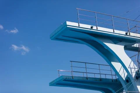 Diving platform for competition diving sport Stock-Fotos