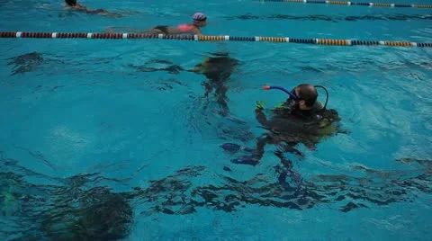 Diving pool  33 Stock Footage 12625538