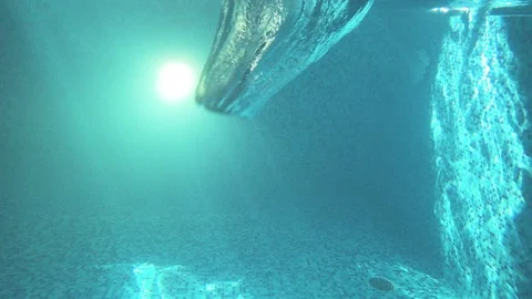 Diving in the pool Stock Footage 120288783