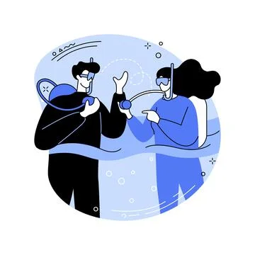 Diving pool training isolated cartoon vector illustrations. Stock Illustration