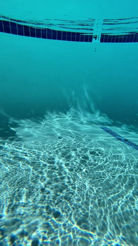 Diving in the Pool - Vertical IG Story Shot Stock Footage 198594476