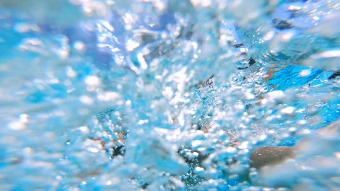 Diving process of a man is being shot by himself Stock Footage 111819422