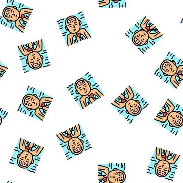 Diving reflex vector seamless pattern Illustrazione stock