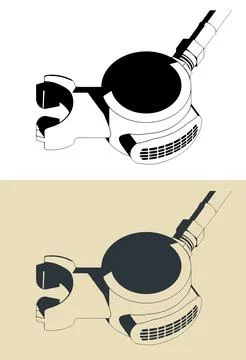 Diving regulator illustrations Stock Illustration