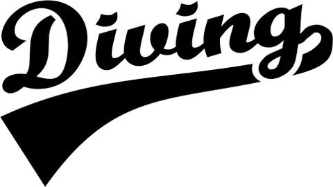 Diving Retro Word Stock Illustration