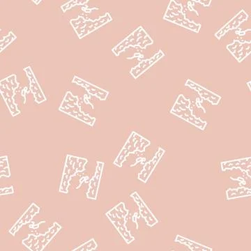 Diving in rocks and caves line vector seamless pattern Illustrazione stock
