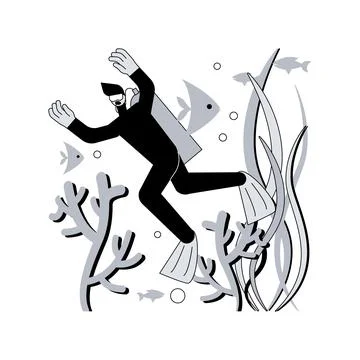 Diving school abstract concept vector illustration. イラスト素材