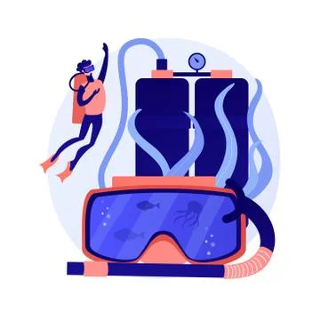 Diving school vector concept metaphor Stock Illustration
