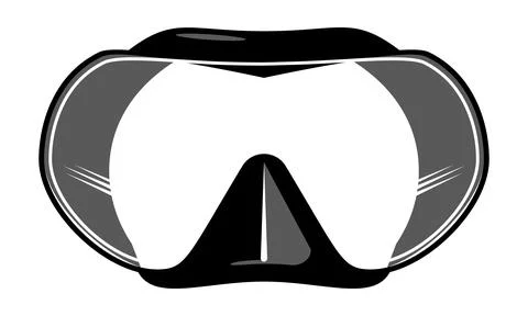 Diving Scuba Mask Vector Icon Stock Illustration