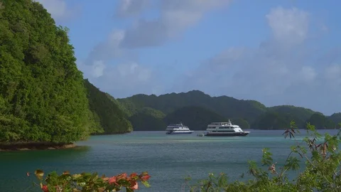 Diving ship in Palau Видео 115619021