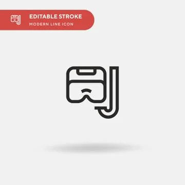 Diving Simple vector icon. Illustration symbol design template for web mobile Stock Illustration