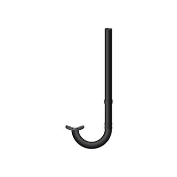 Diving snorkel in black design Stock Illustration