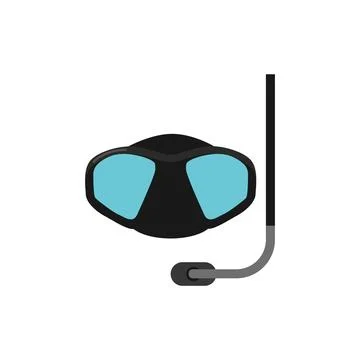 Diving snorkel mask accessory icon 库存插图