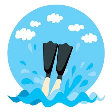 Diving Splash Stock Illustration