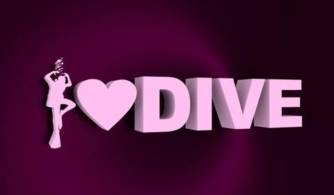 Diving sport concept Stock Illustration