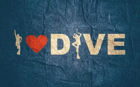 Diving sport concept Stock Illustration