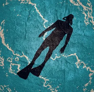 Diving sport concept Stock Illustration