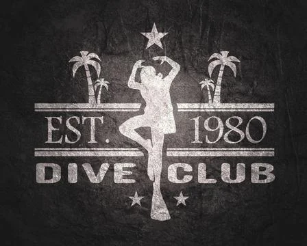 Diving sport concept Stock Illustration