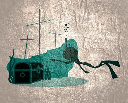 Diving sport concept Stock Illustration