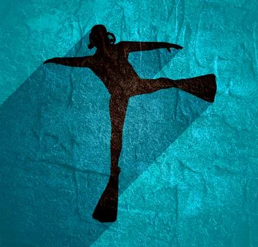 Diving sport concept Stock Illustration