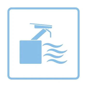 Diving stand icon Stock Illustration