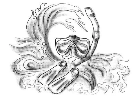 Diving symbol Stock Illustration