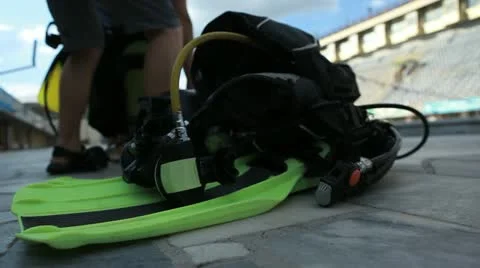Diving training 03 Stock Footage 12614534