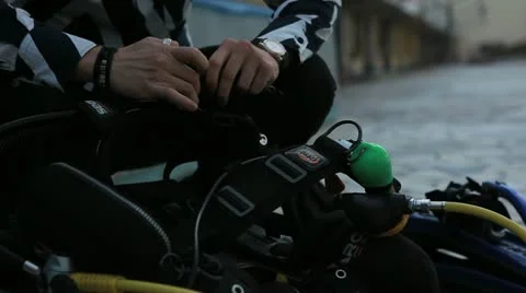 Diving training 04 Stock Footage 12614516