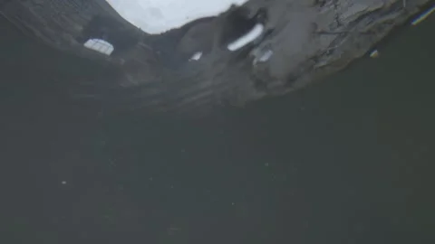 Diving under the stone ruins of a medieval church Vídeos de archivo 333709206