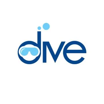 Diving vector sign Stock Illustration