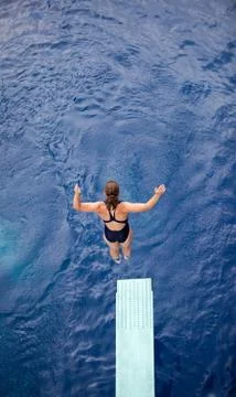 Diving into the water Foto stock