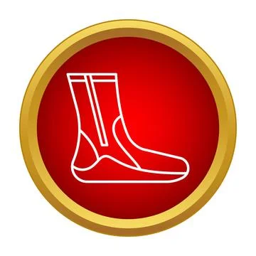 Diving wetsuit boot protecting foot while underwater Stock Illustration
