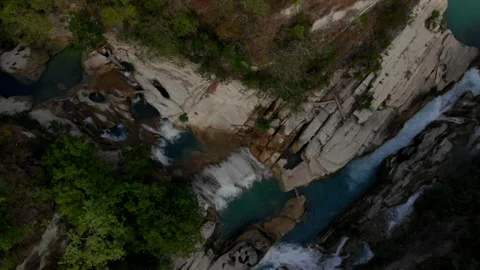 Diving into the wild, one waterfall at a time Stock Footage 304946120
