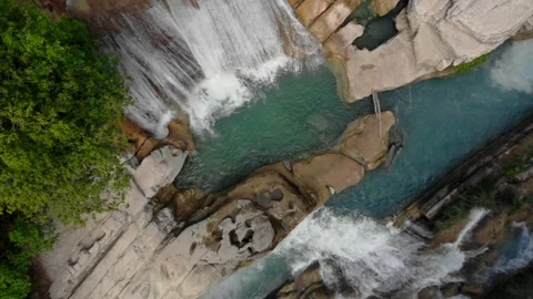 Diving into the wild, one waterfall at a time Stock Footage 304948859