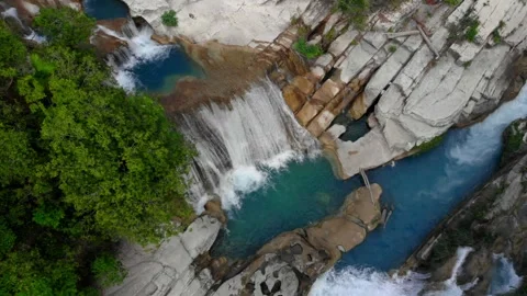 Diving into the wild, one waterfall at a time Stock Footage 304948863