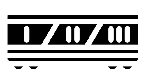 Division by class railway glyph icon animation Stock-Footage 166672789