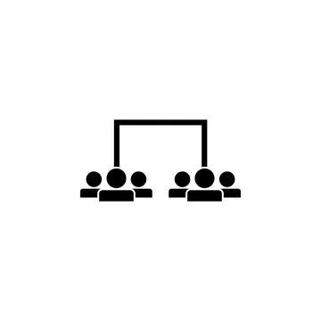 Division of employees into teams icon. Elements of teamwork icon. Premium Stock Illustration