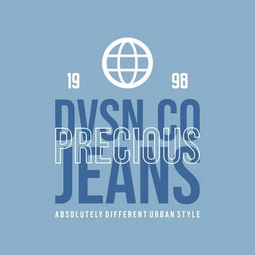 Division jeans vector typography for t-shirt. perfect for simple style Stock Illustration