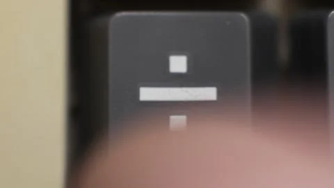 Division Key Being Pressed For Budget Splitting Stock Footage 323800435