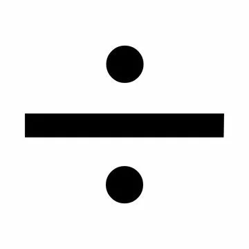 Division math sign Stock Illustration