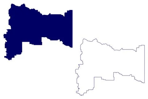 Division No. 10 (Canada, Alberta Province, North America) map vector illustra Stock Illustration