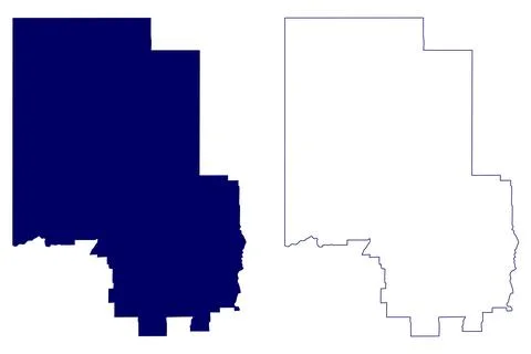 Division No. 17 (Canada, Alberta Province, North America) map vector illustra Stock Illustration