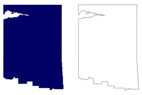 Division No. 18 (Canada, Saskatchewan Province, North America) map vector ill 스톡 일러스트