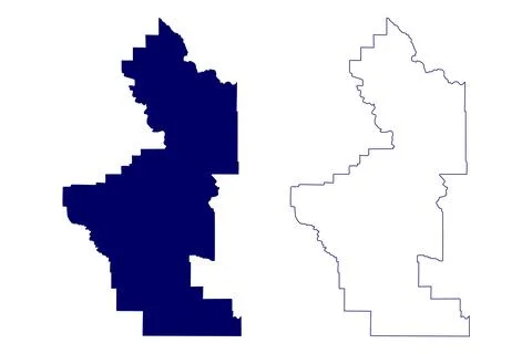 Division No. 2 (Canada, Alberta Province, North America) map vector illustrat Stock Illustration