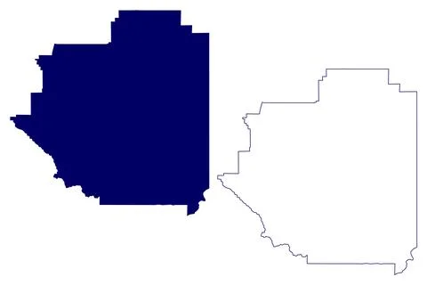 Division No. 4 (Canada, Alberta Province, North America) map vector illustrat Stock Illustration