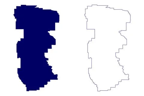Division No. 5 (Canada, Alberta Province, North America) map vector illustrat Stock Illustration