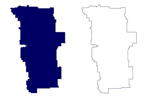 Division No. 6 (Canada, Alberta Province, North America) map vector illustrat Stock Illustration