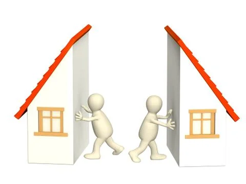Division of property at divorce Stock Illustration