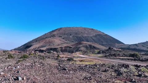 Divlit Volcano Cone and Kula geopark Stock Footage 302738468