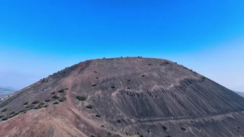 Divlit Volcano Cone and Kula geopark Stock Footage 302738725